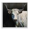 Stupell Industries Frances Modern White Cow Portrait Framed Giclee By Linda Sperruzzi